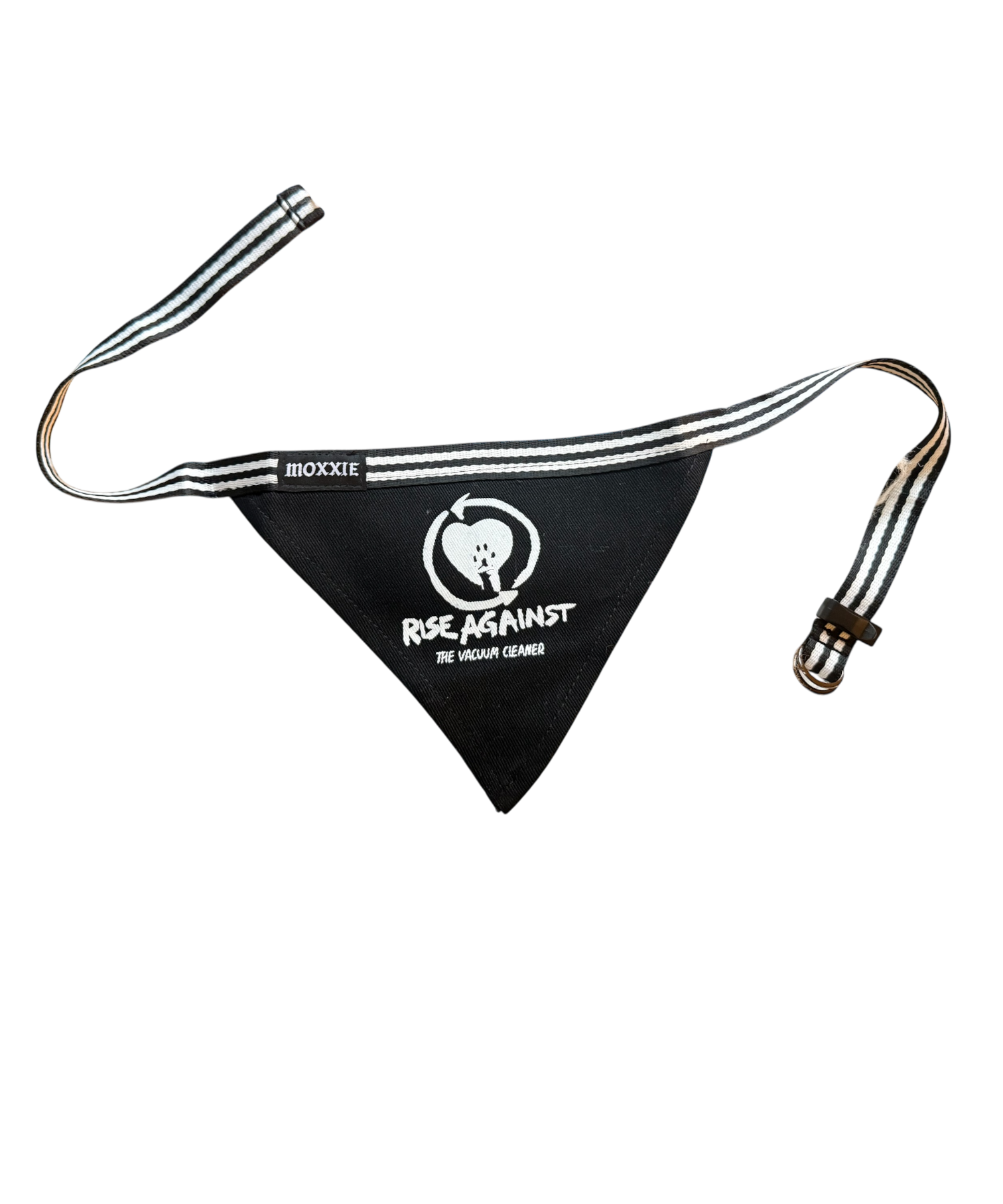 Rise Against Adjustable Pet Bandana, a must-have for punk rock and emo dog lovers. This stylish dog bandana adds a rebellious edge to your pet's accessories, perfect for showcasing their punk rock spirit.