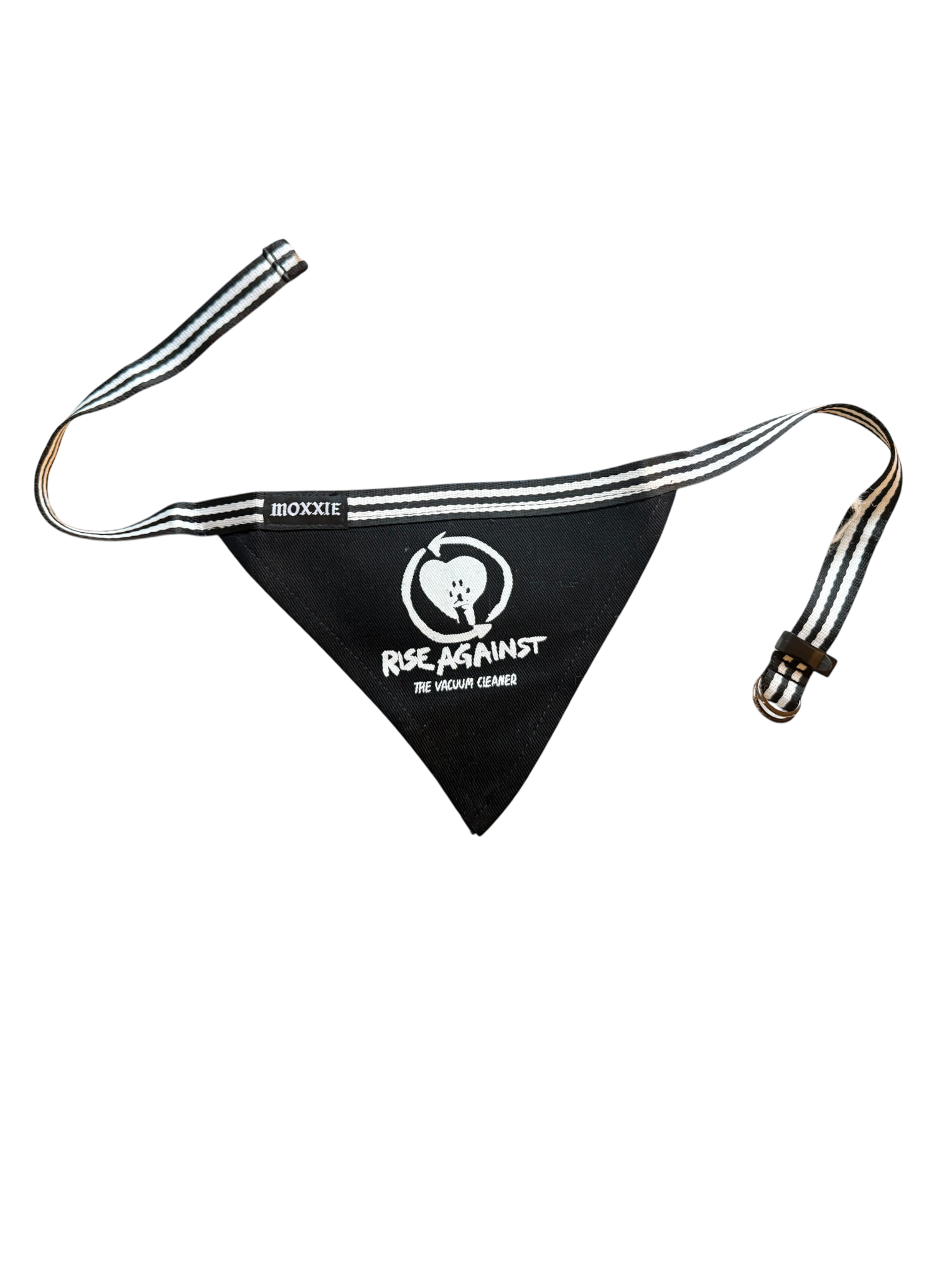 Rise Against Adjustable Pet Bandana, a must-have for punk rock and emo dog lovers. This stylish dog bandana adds a rebellious edge to your pet's accessories, perfect for showcasing their punk rock spirit.