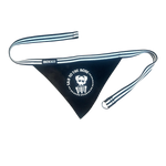 Emo Night ready! Sad to the Bone pet bandana – a custom-made accessory for your dog with a spooky skeleton design.