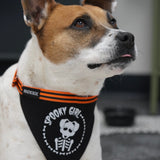 Add a spooky touch to your dog’s Halloween look with this Spooky Girl custom-made pet bandana, designed with love by a small business.