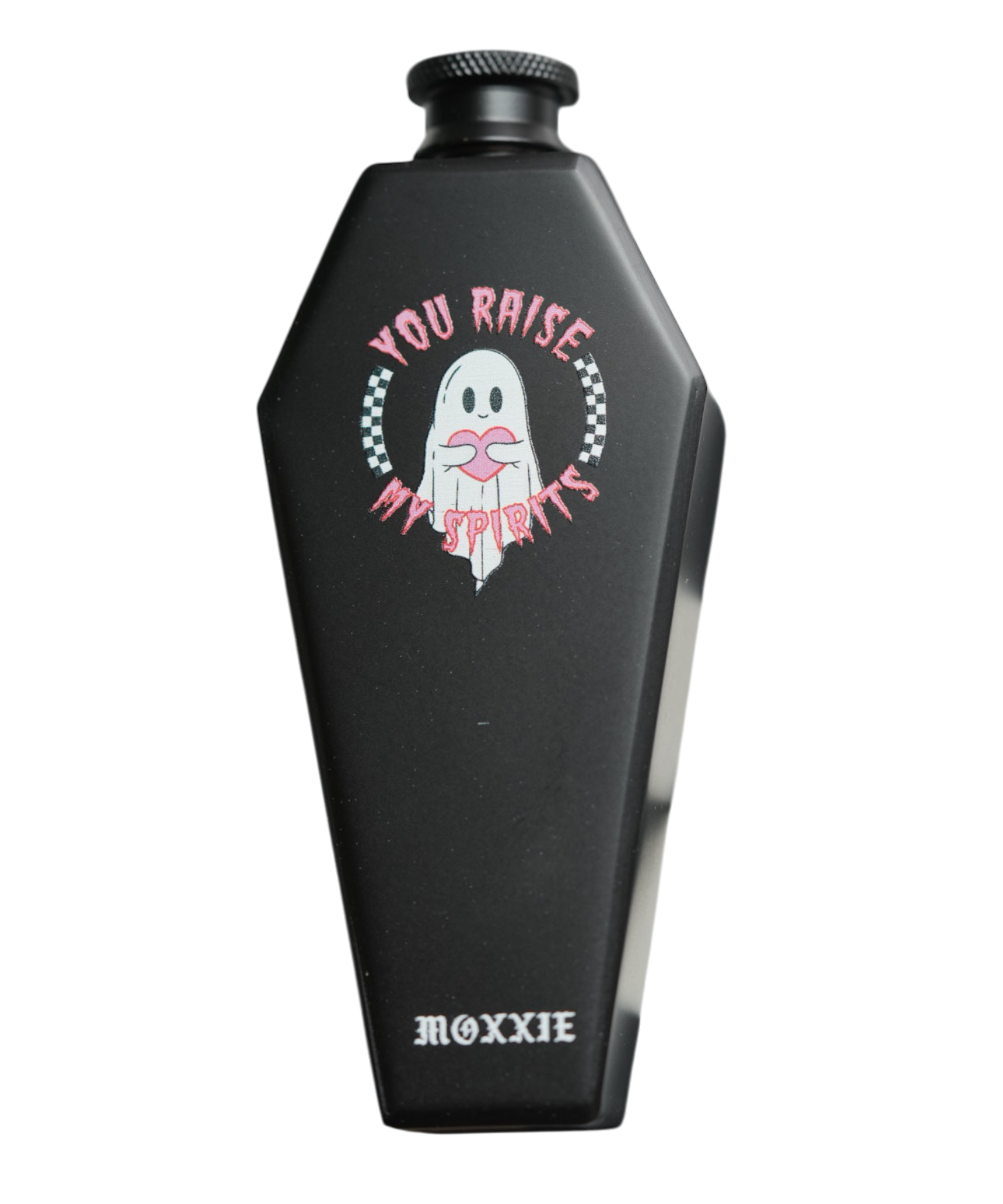 You Raise My Spirits coffin flask, ideal for goths and ghosts alike, adding a dark twist to your San Diego barware.