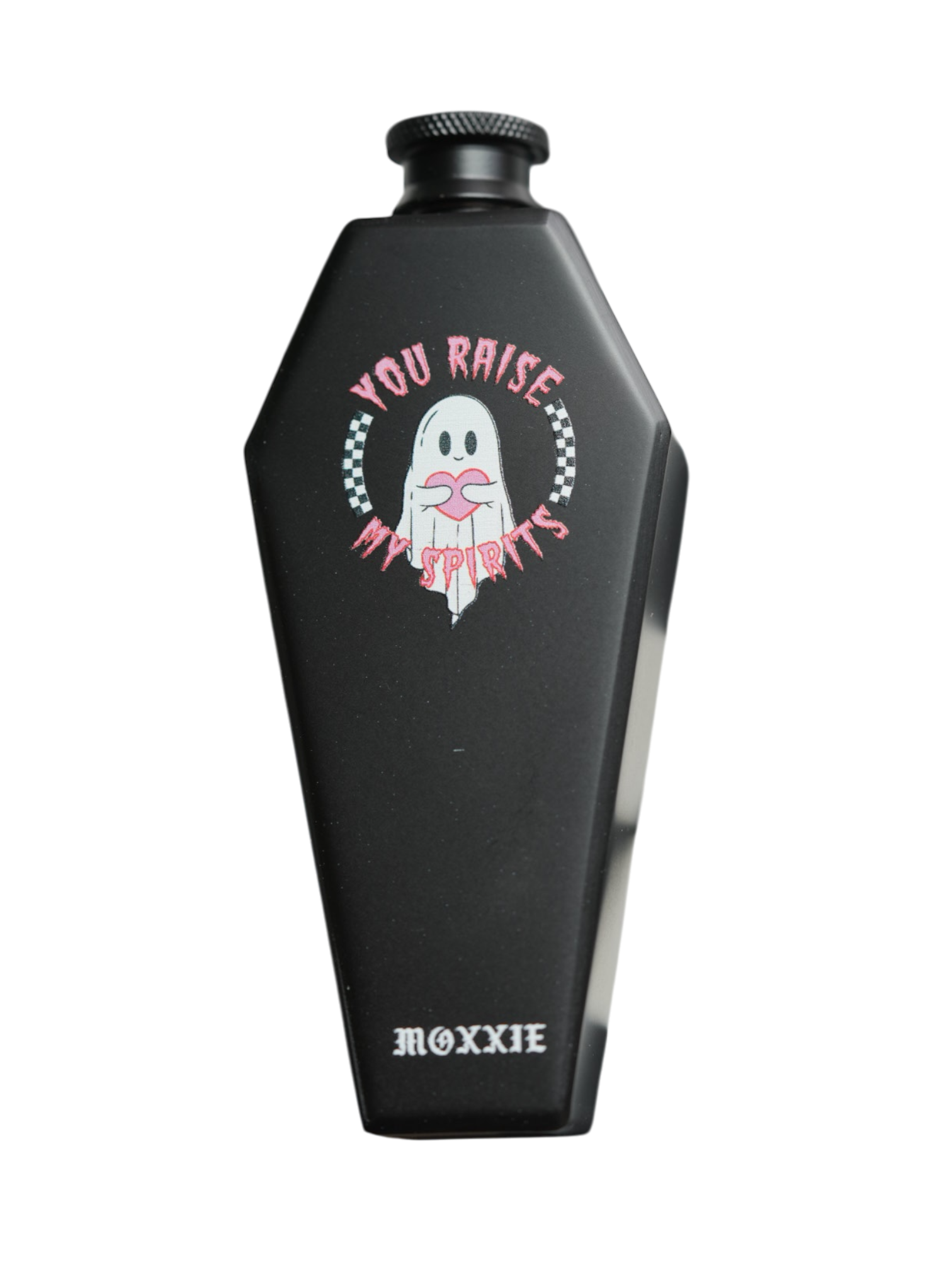 You Raise My Spirits coffin flask, ideal for goths and ghosts alike, adding a dark twist to your San Diego barware.