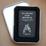 All you had to do was pay us enough to live- Lighter