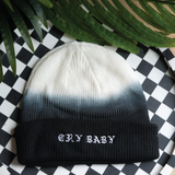 Cry Baby beanie with ombre design – perfect for your emo night look with a sad vibe. 