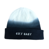 Emo-inspired Cry Baby beanie, featuring a stylish ombre design – perfect for Sad Diego and your next Emo Night.