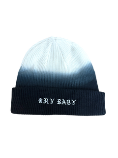 Emo-inspired Cry Baby beanie, featuring a stylish ombre design – perfect for Sad Diego and your next Emo Night.