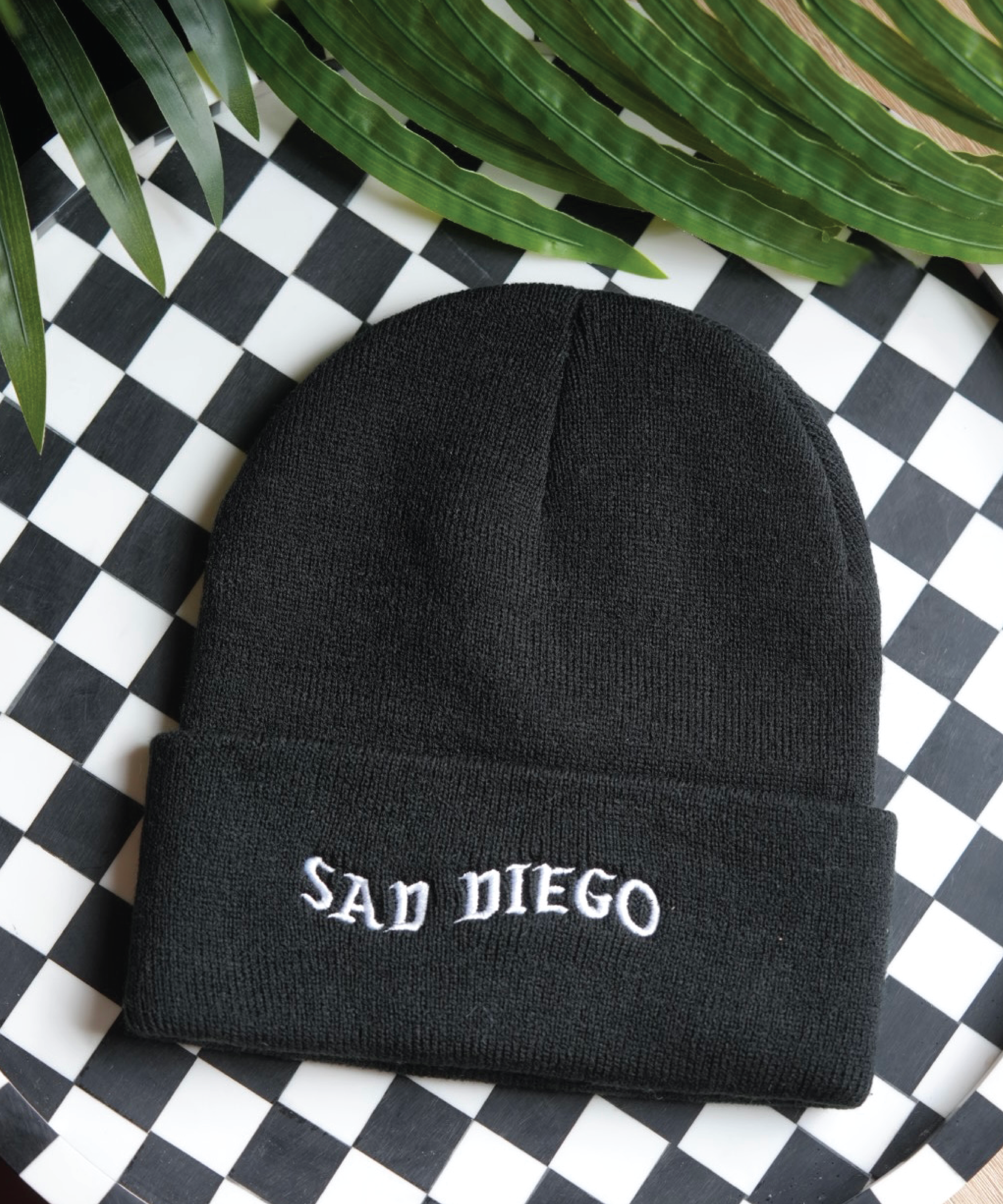 Stay cozy and emo with the black Sad Diego beanie – perfect for embracing your sad side at Emo Night.
