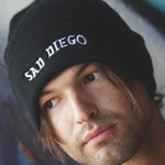 Black Sad Diego beanie, the perfect accessory for sad vibes and Emo Nights.