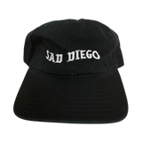 Emo dad hat with Sad Diego design – a cool, understated piece for embracing your sad side.