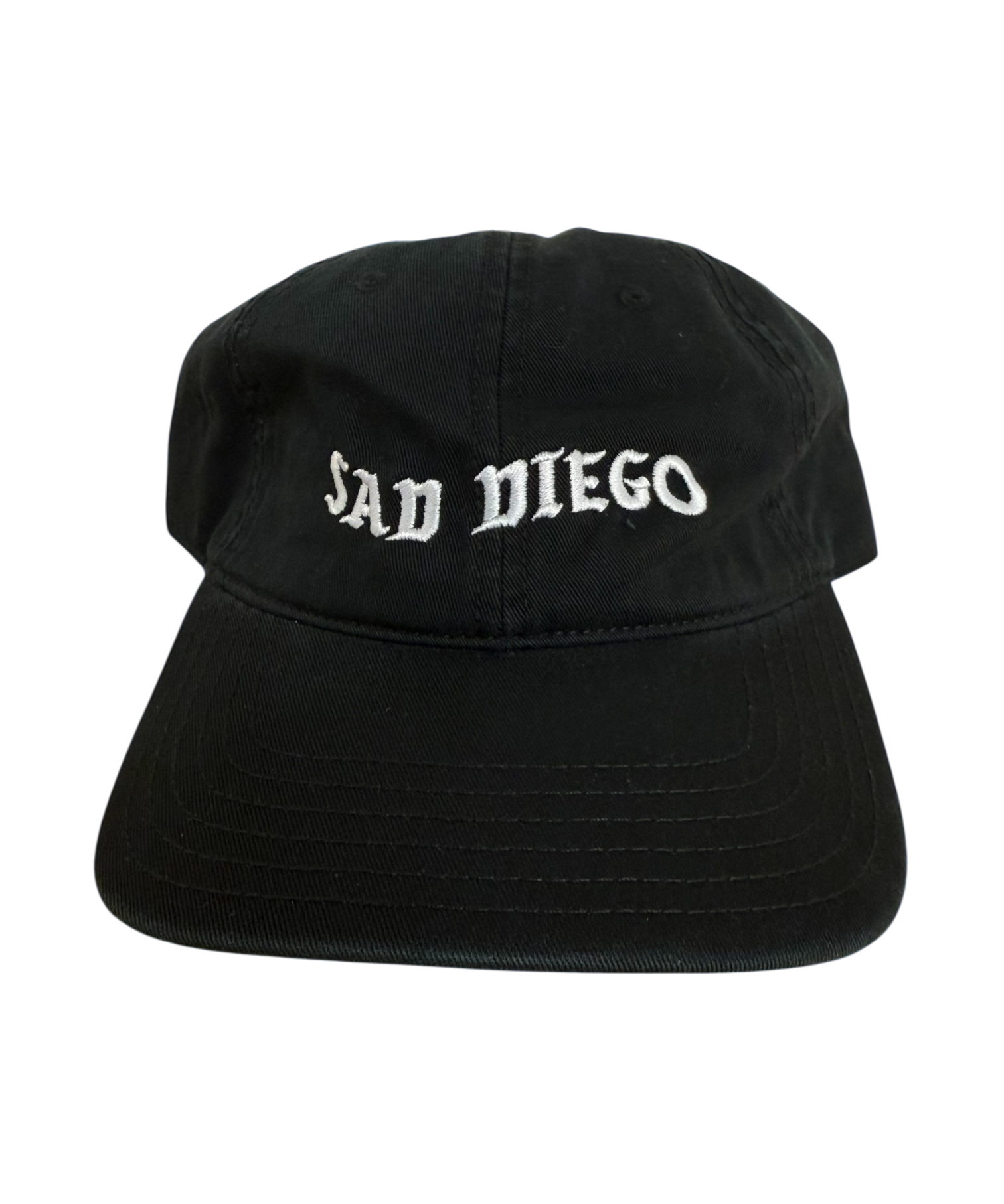 Emo dad hat with Sad Diego design – a cool, understated piece for embracing your sad side.