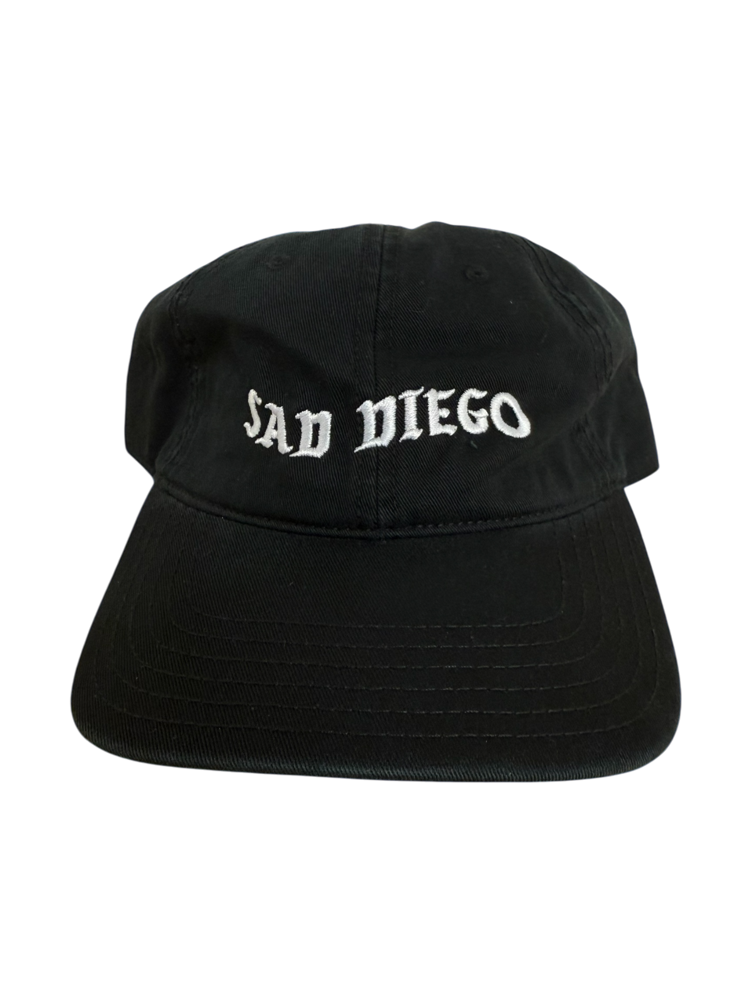 Emo dad hat with Sad Diego design – a cool, understated piece for embracing your sad side.
