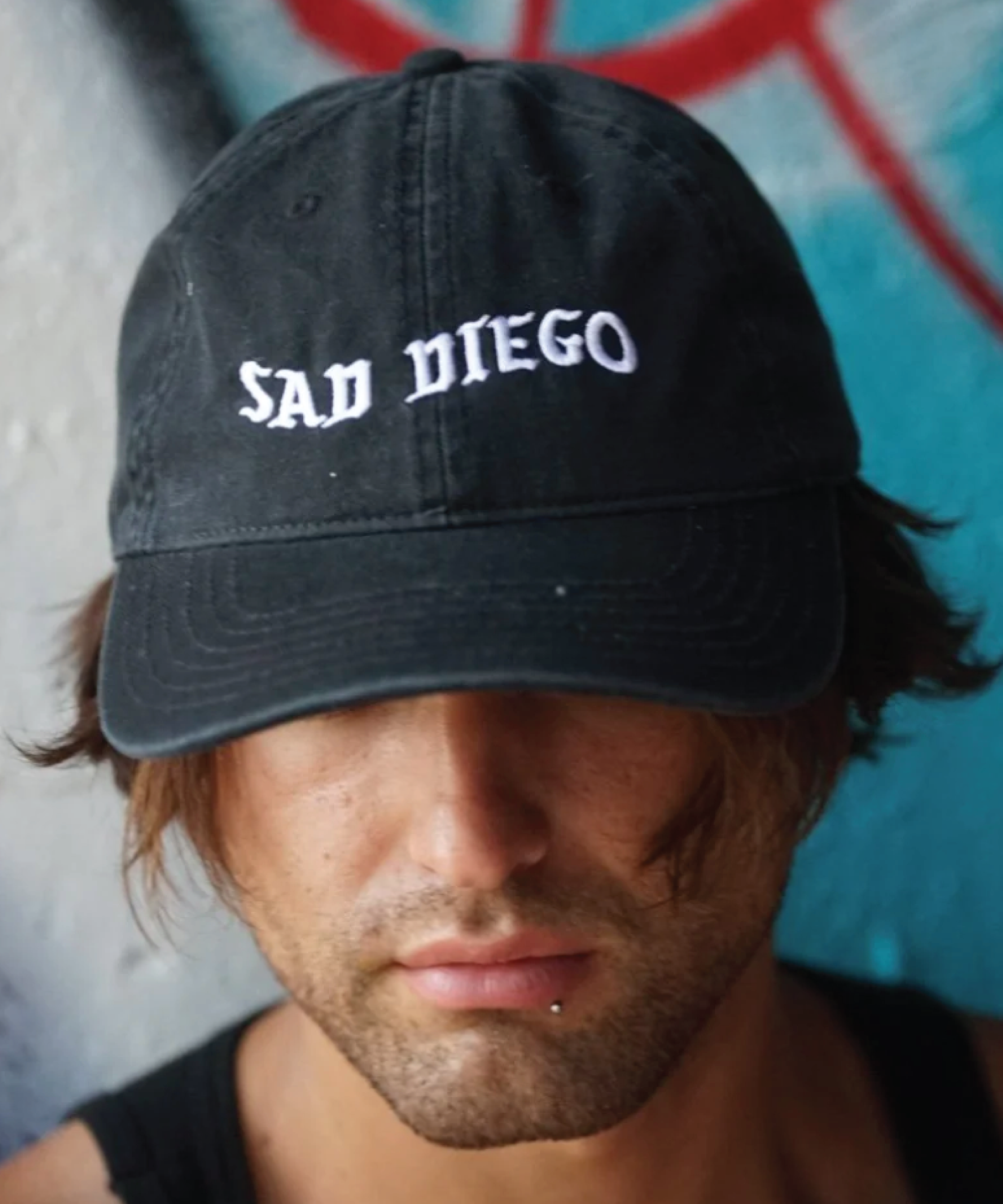 Sad Diego black dad hat – the perfect way to rock your emo style.