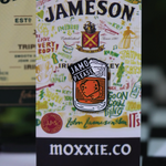 Jamo Please enamel pin on a unique card backing, perfect for gifting to whiskey lovers or St. Patrick's Day fans.