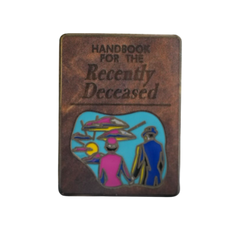 Celebrate your love for Beetlejuice with this spooky Handbook for the Recently Deceased lapel pin, ideal for your pin collection.