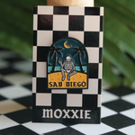 Add a spooky vibe to your pin collection with the Sad Diego pin, blending emo style with a San Diego beach scene. Must have Sad Diego pin! 