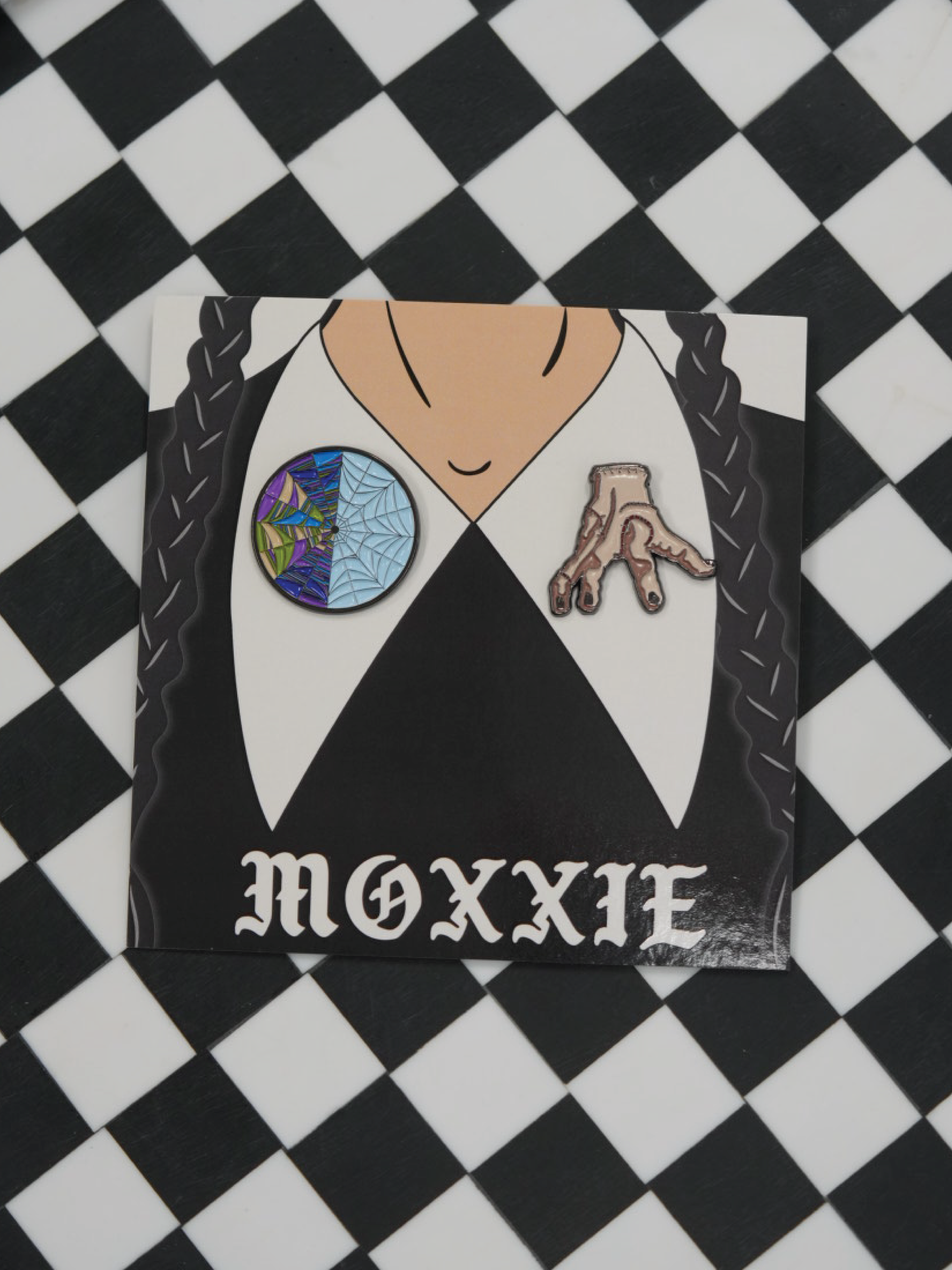 Celebrate the spooky season with this Wednesday Addams pin set, a must-have for your horror-inspired pin collection.