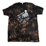 Sad Diego Coffin Hand Bleached Tee with a skeleton crying in a coffin design. Perfect for Emo girls and Emo boys. 