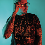Express your inner sadness with the Sad Diego Bleached Shirt, an edgy piece of alternative apparel for those who love a San Diego-inspired emo look.