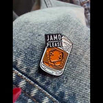 Complete your look with adding Jamo Please lapel pin on your denim jacket. Perfect for whiskey lovers and St. Patrick's Day.